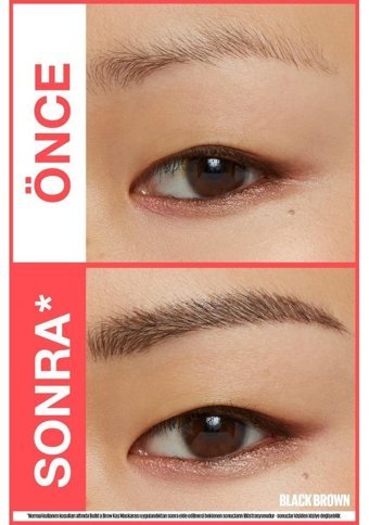 Maybelline New York Build A Brow Suya Dayanıklı Çift Taraflı Kaş Kalemi Black Brown