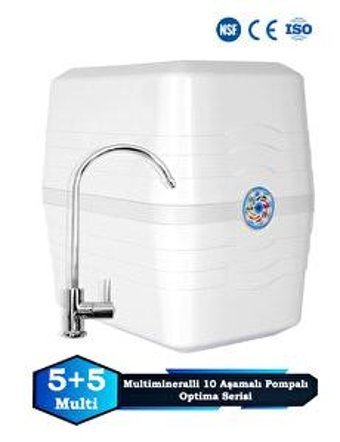 Sumarkt Avenger 10 Aşamalı 8 Lt Metal Tanklı Süper Membran Teknolojili Mineralli Pompalı Su Arıtma Cihazı