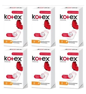 Kotex 6 Adet 34'lü Günlük Ped