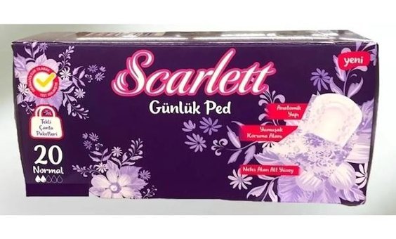 Scarlett 2 Adet 20'li Normal Günlük Ped
