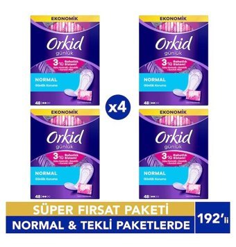 Orkid 3'lü Rahatlık Sistemi 4 Adet Günlük Ped