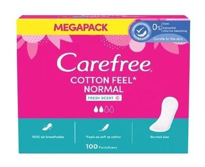 Carefree Cotton Feel Fresh Scent 100'lü Normal Günlük Ped