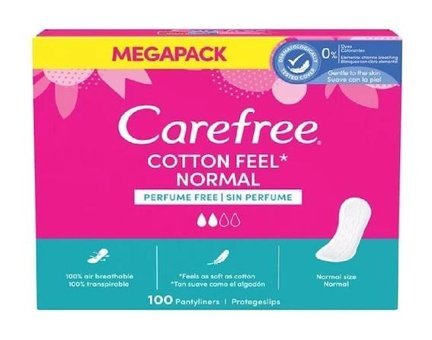 Carefree Cotton Feel Perfume Free 100'lü Normal Günlük Ped