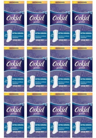 Orkid 12 Adet 28'li Uzun Günlük Ped