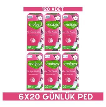 Molped 6 Adet 20'li Günlük Ped