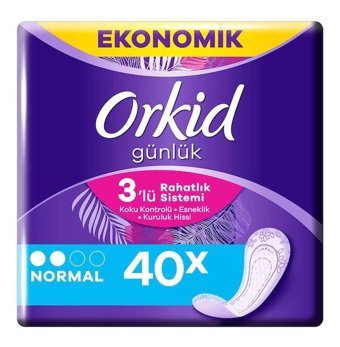 Orkid 3'lü Rahatlık Sistemi 40'lı Normal Günlük Ped