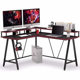 Zizuva Tasarım L Model Monitör Raflı Oyuncu Ve Çalışma Masası