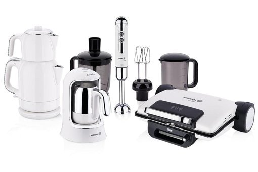 Korkmaz A1824 14 Parça Elektronik Çeyiz Seti Beyaz
