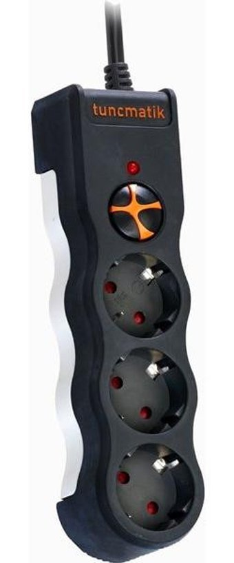 Tunçmatik Powersurge TSK19010 3'lü Soket 1.5 Metre Kablolu Tekli Akım Korumalı Priz