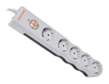Tunçmatik Powersurge TSK6134 5'li Soket 1.5 Metre Kablosuz Tekli 1050 J Akım Korumalı Priz