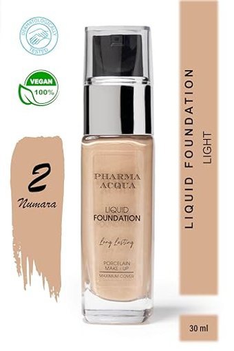 Pharma Acqua Long Lasting Liquid 02 Vegan Likit Serum Fondöten 30 ml