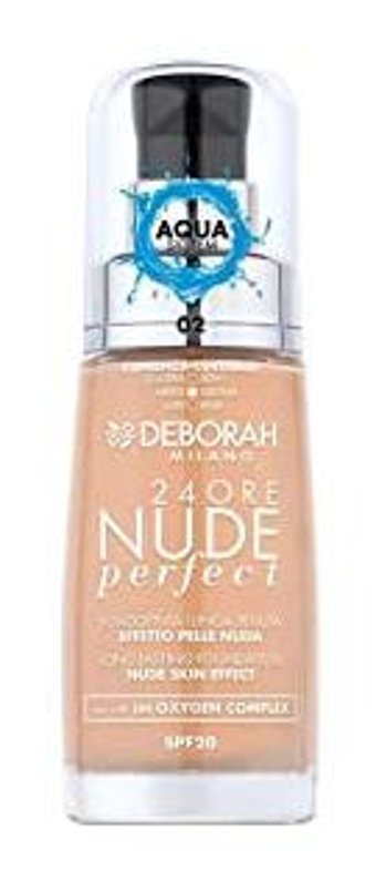 Deborah 24 Ore No:02 Beige Su Bazlı Güneş Koruyuculu Likit Şişe Fondöten 30 ml