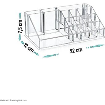 Bee Home 2 Katlı 1 Çekmeceli Bölmeli Makyaj Organizeri Şeffaf