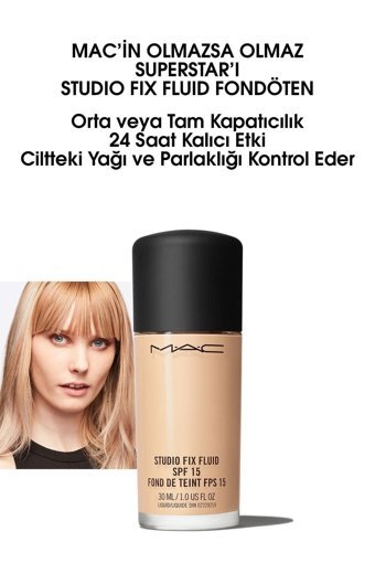 M.A.C Studio Fix Fluid NC15 Güneş Koruyuculu Vegan Likit Serum Fondöten 30 ml