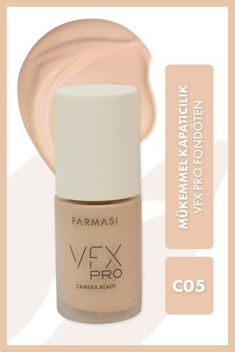 Farmasi Vfx Pro Camera Ready C05 Su Bazlı Likit Şişe Fondöten 30 ml