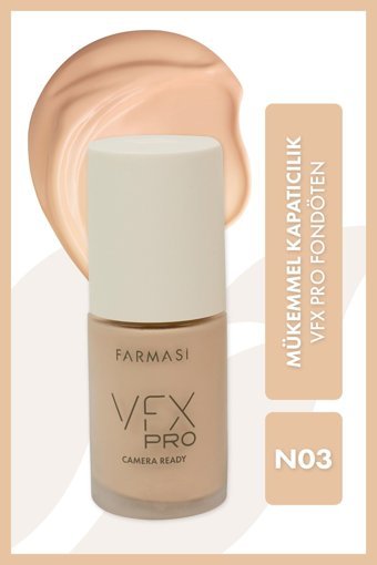 Farmasi Vfx Pro Camera Ready N03 Su Bazlı Likit Şişe Fondöten 30 ml