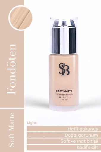 Selin Beauty Soft Matte Light Su Bazlı Güneş Koruyuculu Likit Serum Fondöten 40 ml