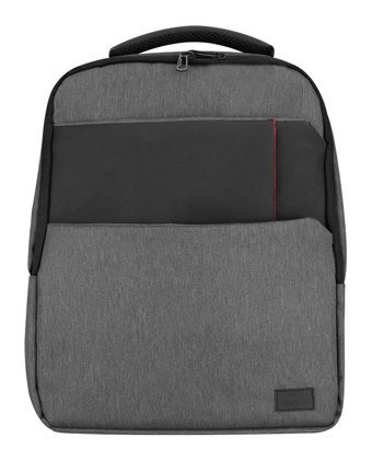 Addison 300130 Gözlü Su Geçirmez Polyester 15.6 inç Sırt Laptop Çantası Gri-Siyah