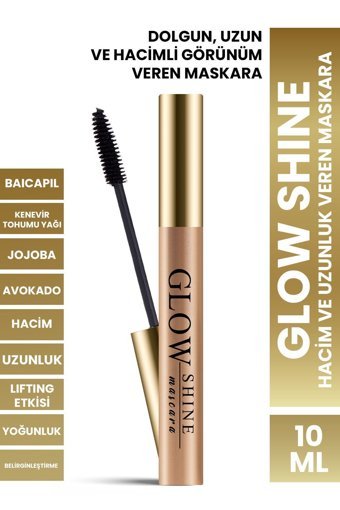 Procsin Glow Shine Uzunluk Veren Suya Dayanıklı Siyah Maskara