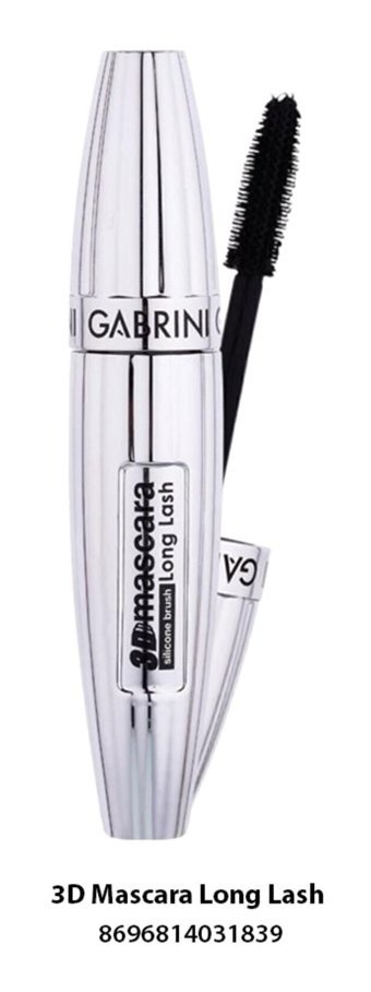 Gabrini 3d Silicon Brush Long Lash Hacim Veren Siyah Maskara