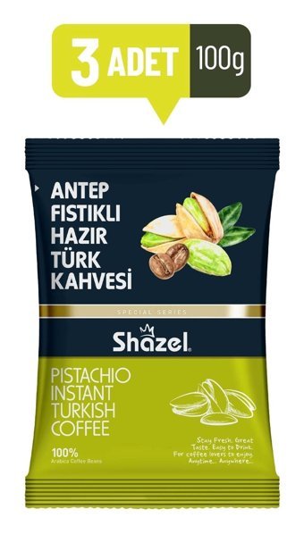 Shazel Antep Fıstıklı Türk Kahvesi 3x100 gr