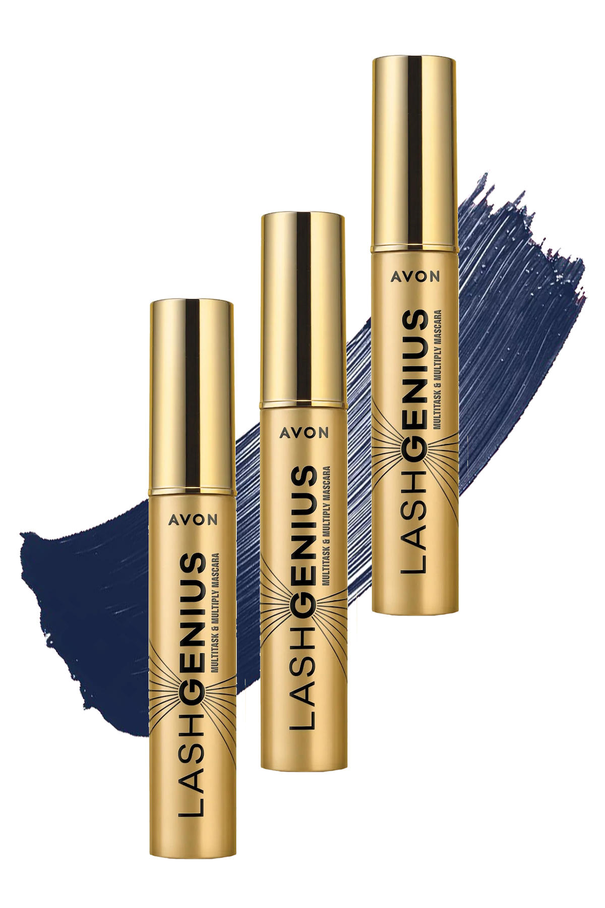 Avon Lash Genius Hacim Veren Suya Dayanıklı Lacivert Maskara 3'lü