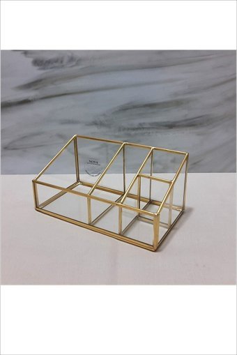 Noya Box & Terrarium NY-MK 0111 Kapaklı Bölmeli Makyaj Organizeri Şeffaf
