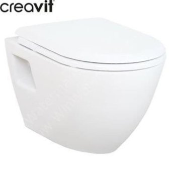 Creavit Tp325 50 cm Seramik Kanallı Arkadan Çıkışlı Gömme Duvara Sıfır Asma Klozet Beyaz