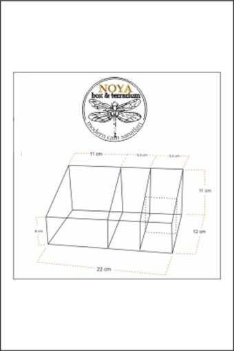 Noya Box & Terrarium NY-MK 0111 Kapaklı Bölmeli Makyaj Organizeri Şeffaf