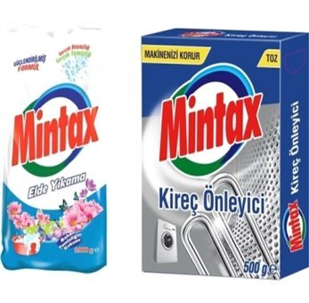 Mintax Kireç Önleyici 500 gr + Mintax Elde Yıkama Toz Deterjan 1 kg