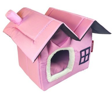 Xpermate Dikdörtgen Tek Katlı Dış Mekan Kumaş Kedi Evi Pembe
