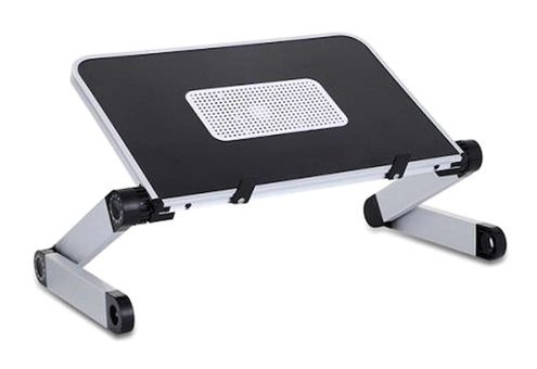 Coofbe Dikdörtgen Hareketli Katlanabilir Ayarlanabilir Taşınabilir Ayaklı Laptop Standı Siyah