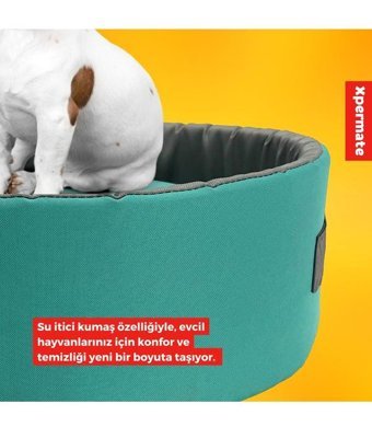 Xpermate 14 x 140 x 3 cm Simit Kedi Yatağı Antrasit - Turkuaz