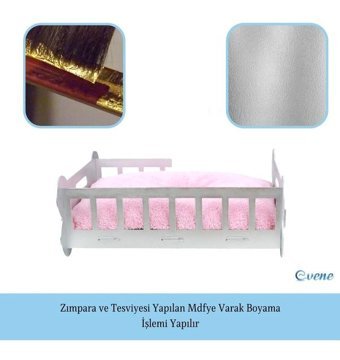 Evene Ayaklı 50 x 35 cm Sepet Kedi Yatağı Gümüş