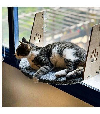 Weblonya 47 cm Cama Yapışan Kedi Yatağı Gri