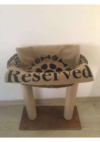 Naturbird Ayaklı Sepet Kedi Yatağı Ahşap