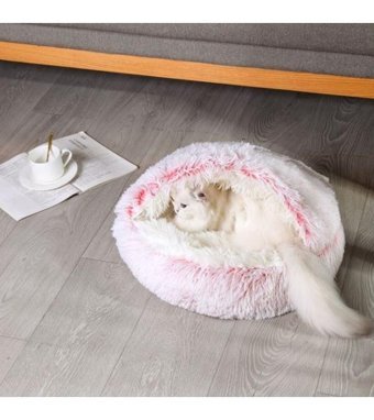 Summer Love Yıkanabilir 50 cm Sepet Kedi Yatağı Pembe