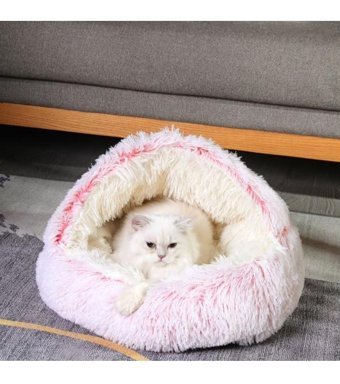 Summer Love Yıkanabilir 50 cm Sepet Kedi Yatağı Pembe