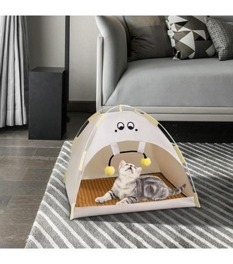 Magideal Suntek 40 x 40 x 38 cm Sepet Kedi Yatağı Beyaz