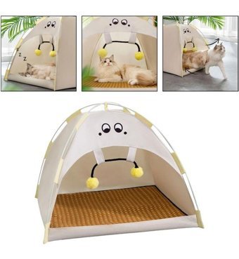 Magideal Suntek 40 x 40 x 38 cm Sepet Kedi Yatağı Beyaz