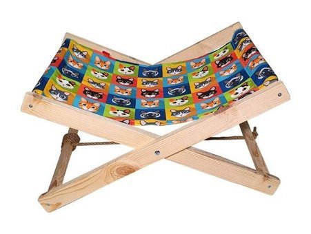 Barış Dizayn Sallanan Ayaklı 50 x 43 x 28 cm Sepet Kedi Yatağı Çok Renkli
