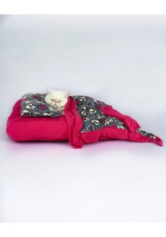 Kemique 65 x 27 cm Sepet Kedi Yatağı Pembe
