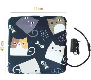 Powertec 45 x 45 cm Simit Kedi Yatağı Çok Renkli