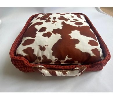 Luvaluva 50 cm Sepet Kedi Yatağı Tarçın