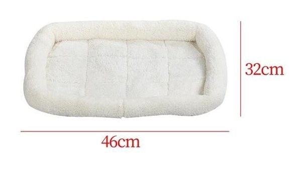 Magideal Suntek Yıkanabilir 46 x 32 cm Sepet Kedi Yatağı Beyaz