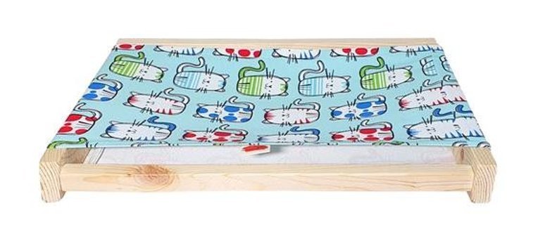 Barış Dizayn Ayaklı 60 cm Sepet Kedi Yatağı Mavi