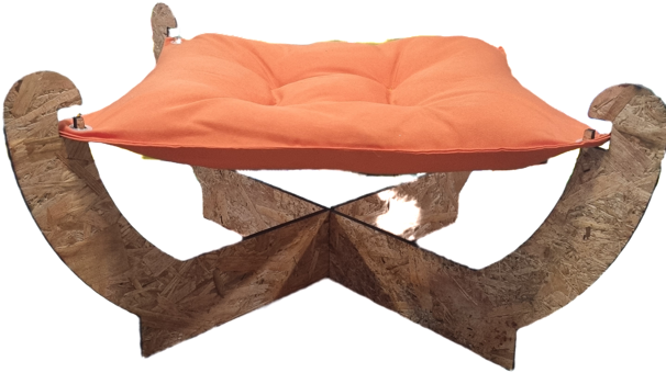 Aquahome Ayaklı 40 x 40 cm Sepet Kedi Yatağı Pembe