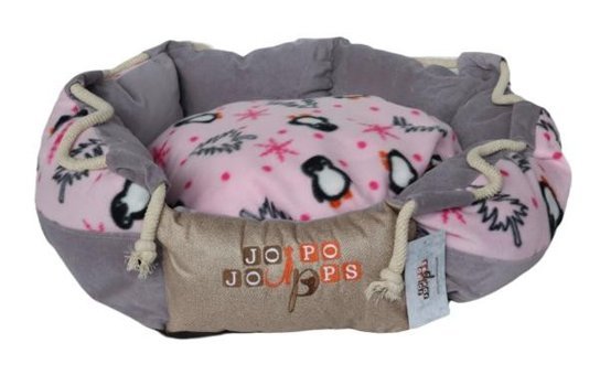 Jojo Pops Rope No 13 Yıkanabilir 35 x 50 cm Simit Kedi Yatağı Açık Gri