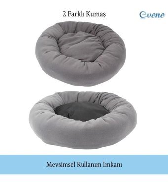 Evene 50 x 35 cm Simit Kedi Yatağı Pembe
