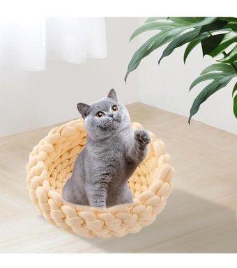 Magideal Suntek 40 cm Sepet Kedi Yatağı Koyu Mavi